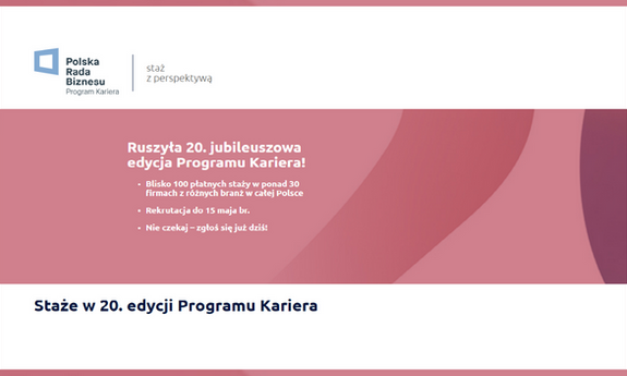 Ruszyła 20. jubileuszowa edycja Programu Kariera!