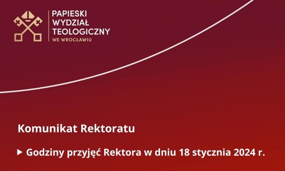 Godziny przyjęć Rektora 18 stycznia 2024 r.